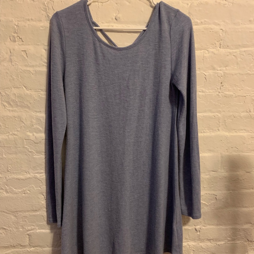 Periwinkle Long Sleeve Soft Flowy Dress